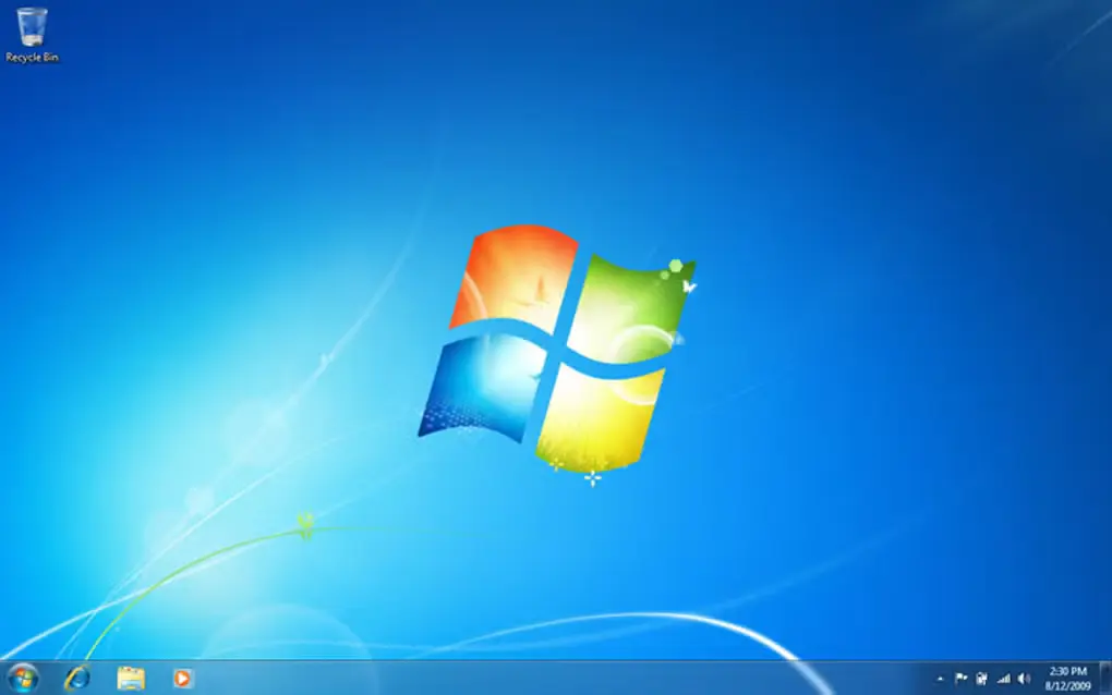 Windows 7 Professional desktop interface with official digital license – Microsoft Windows 7 Pro operating system for PC