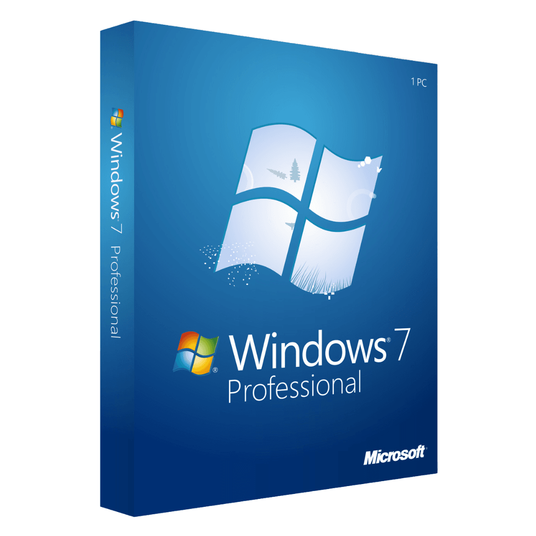 Windows 7 Professional digital license box – official Microsoft Windows 7 Professional license with activation key for 1 PC
