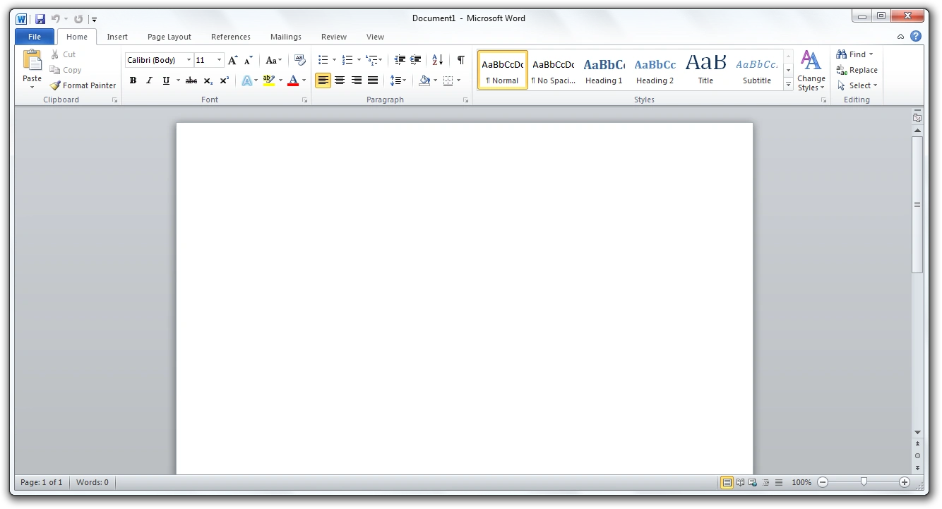 Microsoft Office 2010 Professional Plus interface on Windows PC from Microsoft Office 2010 suite with digital license