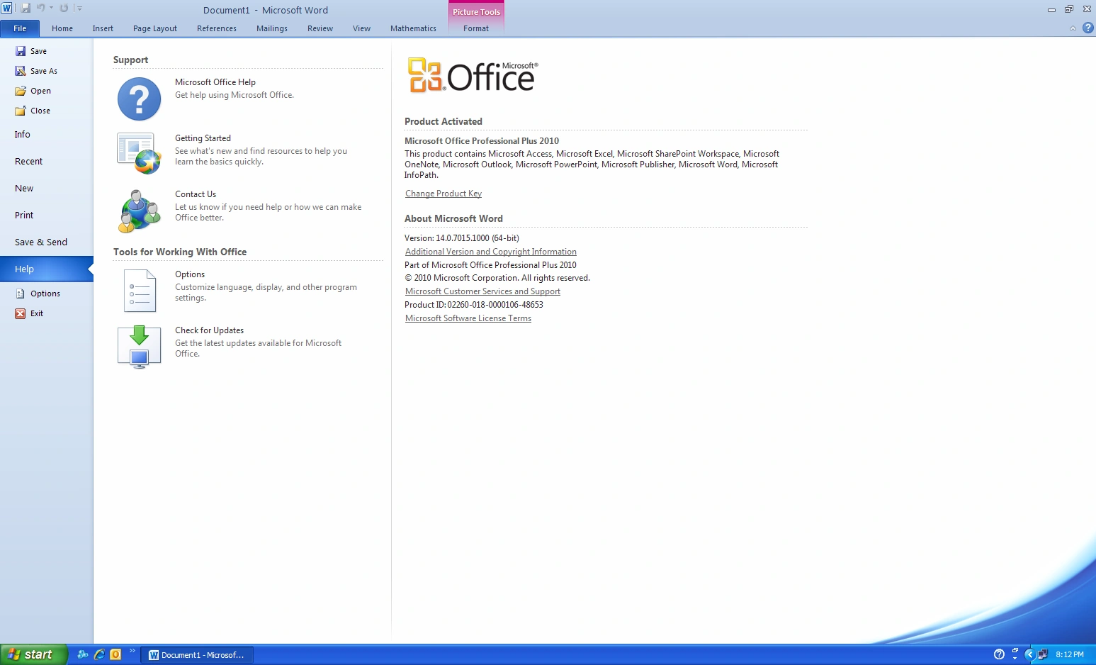 This version highlights Office 2010, Word 2010, Professional Plus, and license while also including Windows XP for extra keyword coverage